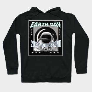 Earth Day 2024 and Beyond Eclipse Earth Sun Moon Astronaut space Hoodie